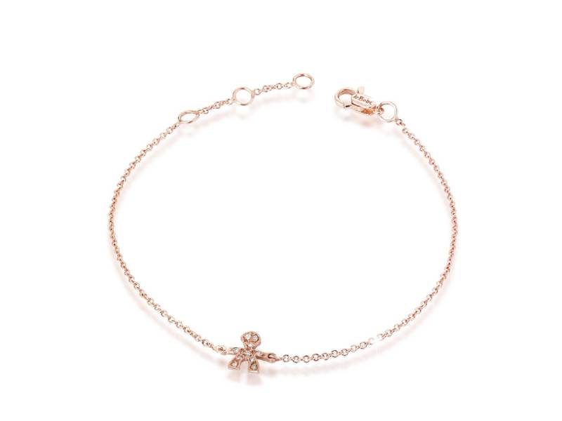 BRACCIALE BRICIOLE BIMBO ORO ROSA E PAVÉ LE BEBE' LBB327